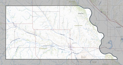 Richardson County NE USGS topo map