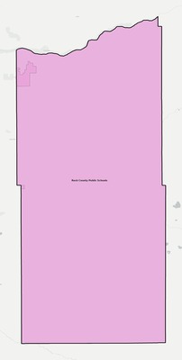 Rock County NE school district boundaries map