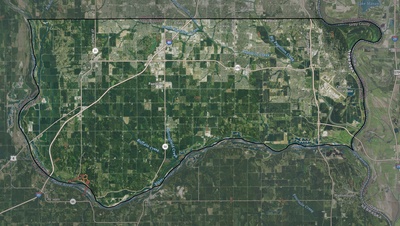 Sarpy County NE USGS imagery and topo map
