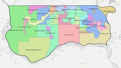 Sarpy County NE townships and subdivisions map