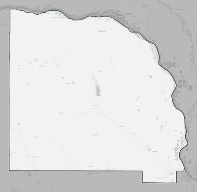 Saunders County NE county basemap context