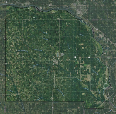 Saunders County NE USGS imagery and topo map