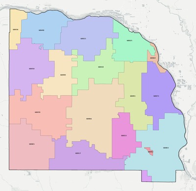 Saunders County NE ZIP code boundaries map