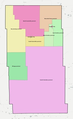 Sheridan County NE townships and subdivisions map