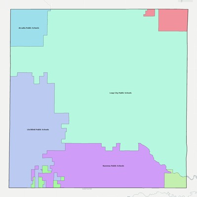 Sherman County NE school district boundaries map