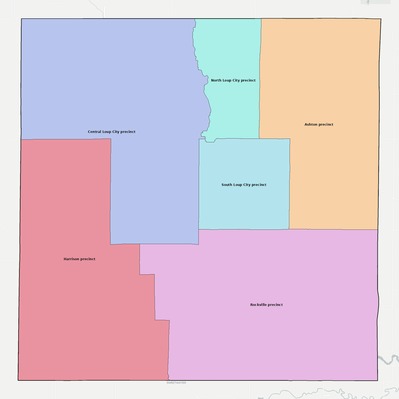 Sherman County NE townships and subdivisions map