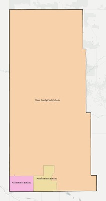 Sioux County NE school district boundaries map