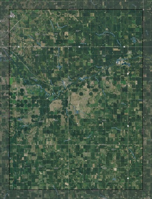 Stanton County NE USGS imagery and topo map