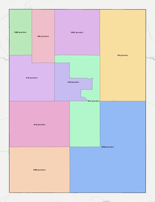 Stanton County NE townships and subdivisions map