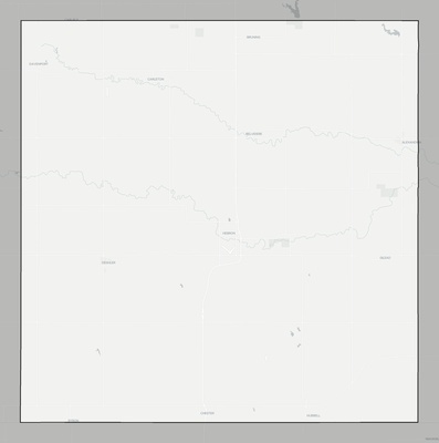 Thayer County NE county basemap context
