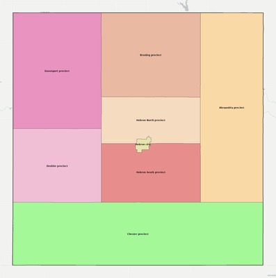 Thayer County NE townships and subdivisions map