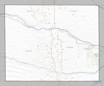 Thomas County NE USGS topo map