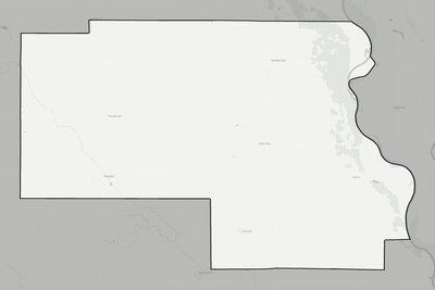 Thurston County NE county basemap context