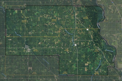 Thurston County NE USGS imagery and topo map