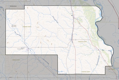 Thurston County NE USGS topo map