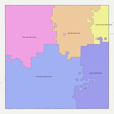 Webster County NE school district boundaries map