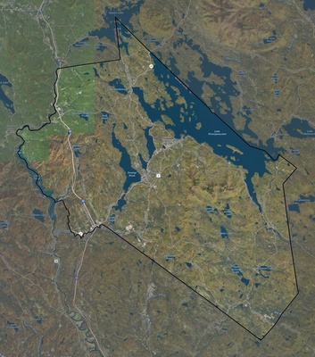 Belknap County NH USGS imagery and topo map