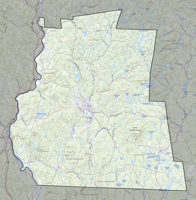 Cheshire County NH USGS topo map