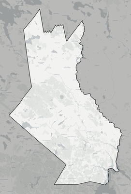 Strafford County NH county basemap context