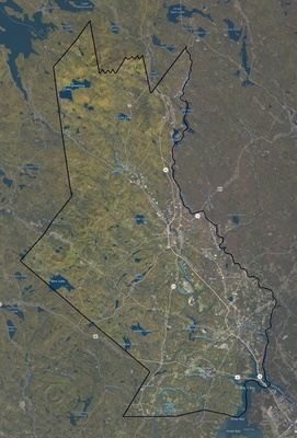 Strafford County NH USGS imagery and topo map