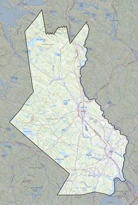Strafford County NH USGS topo map