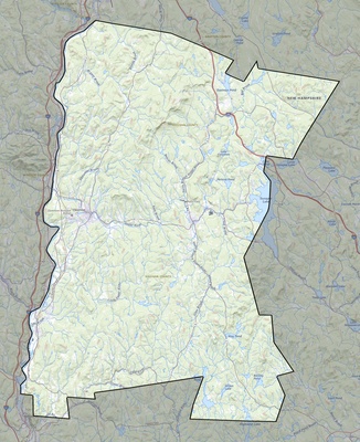 Sullivan County NH USGS topo map