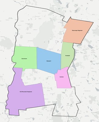 Sullivan County NH school district boundaries map