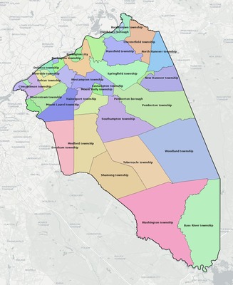 Burlington County NJ subdivision map preview