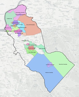 Camden County NJ school district boundaries map