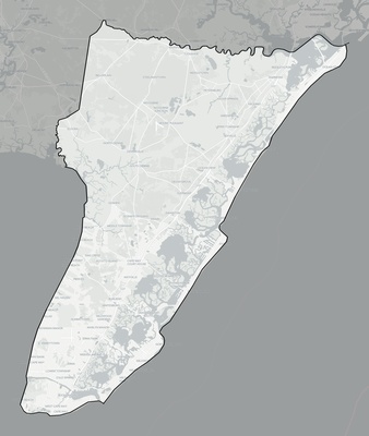 Cape May County NJ county basemap context