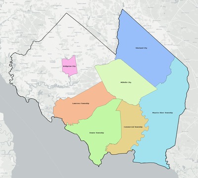 Cumberland County NJ school district boundaries map