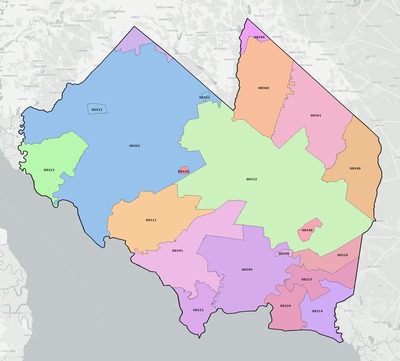 Cumberland County NJ ZIP code boundaries map