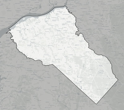 Gloucester County NJ county basemap context