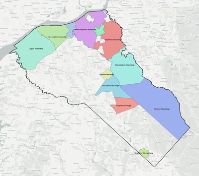 Gloucester County NJ school district boundaries map