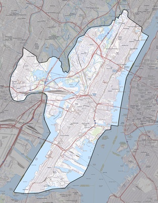 Hudson County NJ USGS topo map