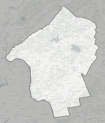 Hunterdon County NJ county basemap context