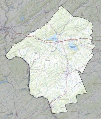 Hunterdon County NJ USGS topo map