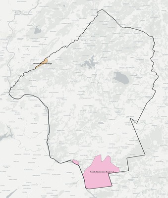 Hunterdon County NJ school district boundaries map