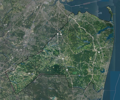 Monmouth County NJ USGS imagery and topo map