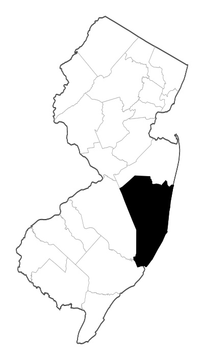 Ocean County in New Jersey