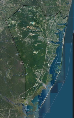 Ocean County NJ USGS imagery and topo map