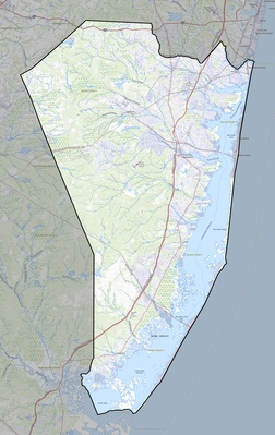 Ocean County NJ USGS topo map