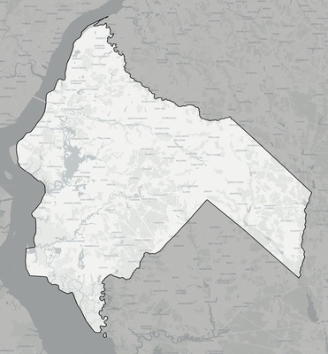 Salem County NJ county basemap context