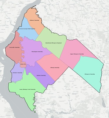 Salem County NJ school district boundaries map