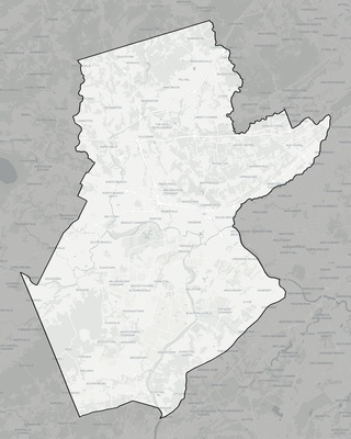 Somerset County NJ county basemap context