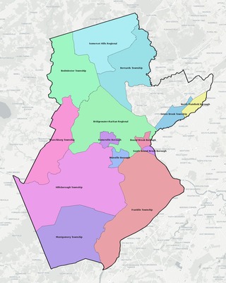 Somerset County NJ school district boundaries map