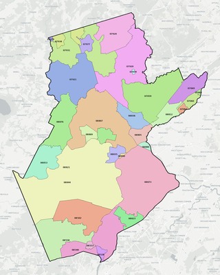 Somerset County NJ ZIP code boundaries map