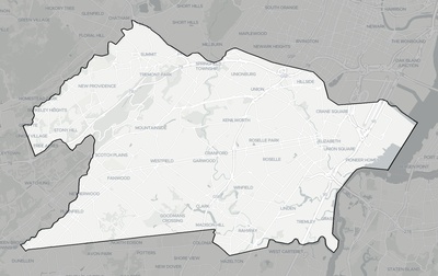 Union County NJ county basemap context