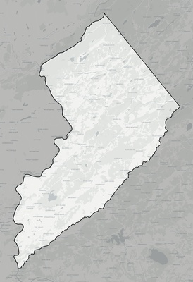 Warren County NJ county basemap context