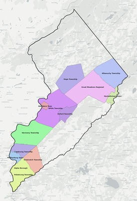 Warren County NJ school district boundaries map